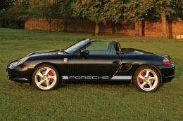 HighgateHouse Porsche Boxster 986 Side Script Decal - Silver