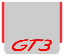HighgateHouse ngine Lid Decals for Porsche 997 GT3