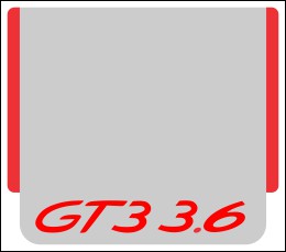 HighgateHouse ngine Lid Decals for Porsche 997 GT3 3.6