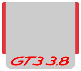 HighgateHouse ngine Lid Decals for Porsche 997 GT3 3.8