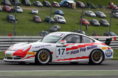 HighgateHouse Customer car - Tom Hallissey's 'Pizza Pop Mobile' Porsche 996 GT3 Cup car contesting the GT Cup