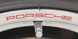 HighgateHouse decals for PORSCHE wheel rims