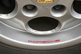 HighgateHouse decals for PORSCHE wheel rims