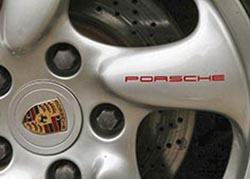 HighgateHouse decals for PORSCHE wheel rims