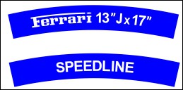 HighgateHouse Decals for Speedline Rims - Ferrari F-40