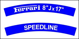 HighgateHouse Decals for Speedline Rims - Ferrari F-40