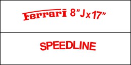 HighgateHouse Decals for Speedline Rims - Ferrari F-40