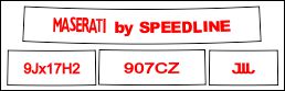 HighgateHouse Decals for Speedline Rims - Maserati